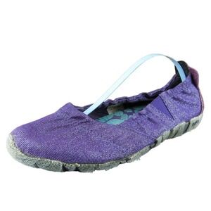 Cushe KOA‎ Metallic Women Ballet Shoes Size 7.5 Medium Purple Leather Slip On